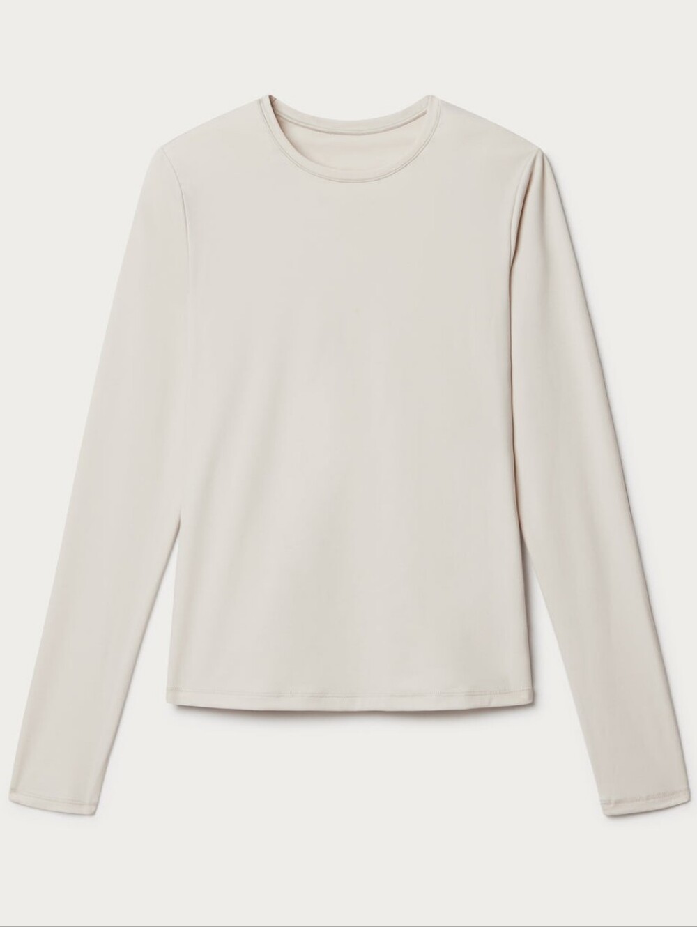 RHONE Ultimate Layer Long Sleeve Tee S Oyster Logo Sleeve Embroidered Sand